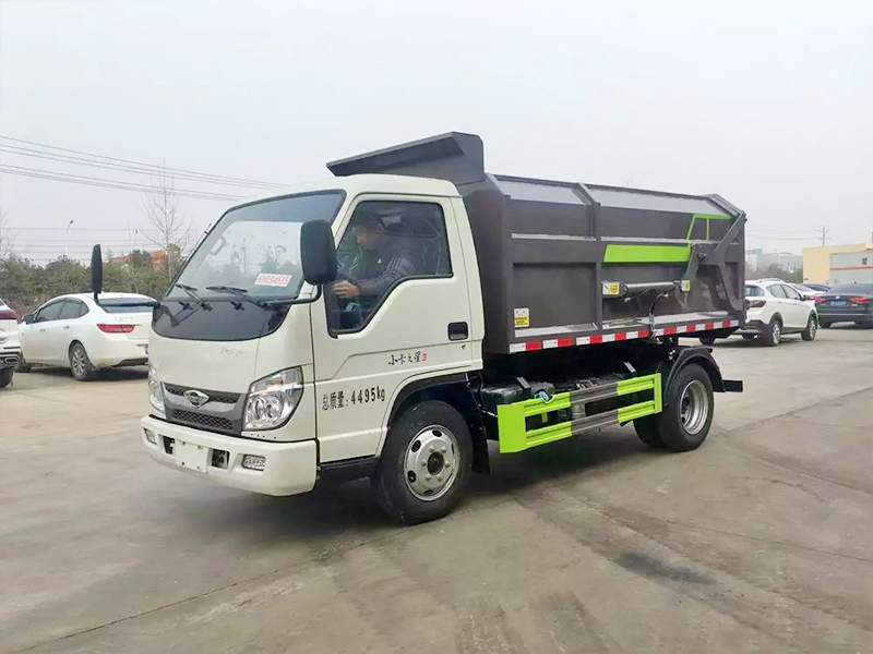 福田5方側(cè)裝掛桶垃圾車